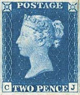thumbnail image 2 of Penny Red And Twopenny Blue Stamps From Great Britain 2 of 12