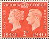 2d, Orange from Centenary of First Adhesive Postage Stamps (1940)