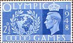 2.5d, Globe and Laurel Wreath from Olympic Games (1948)