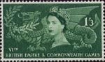 Sixth British Empire and Commonwealth Games, Cardiff 1s3d Stamp (1958) Welsh Dragon