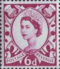 Regional Wilding Definitive - Scotland 6d Stamp (1958) Claret