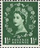 Wilding Definitive 1.5d Stamp (1960) Green