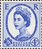 Wilding Definitive 4d Stamp (1960) Blue