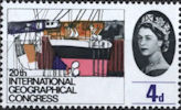 20th International Geographical Congress, London 4d Stamp (1964) Shipbuilding Yards, Belfast (Industrial Activity)