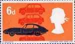 British Technology 6d Stamp (1966) British Motor-cars