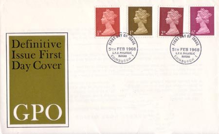 1968 Definitive First Day Cover from Collect GB Stamps