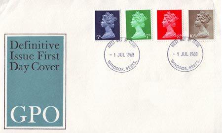 1968 Definitive First Day Cover from Collect GB Stamps