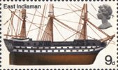 British Ships 9d Stamp (1969) East Indiaman