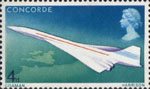 First Flight of Concorde 4d Stamp (1969) Concorde in Flight
