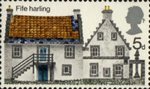 British Rural Architecture 5d Stamp (1970) Fife Harling