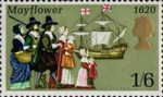 General Anniversaries 1s6d Stamp (1970) Pilgrims and Mayflower