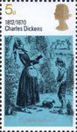 Literary Anniversaries 5d Stamp (1970) 'David Copperfield and Betsy Trotwood' (David Copperfield)
