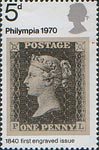 'Philympia 70' Stamp Exhibition 5d Stamp (1970) 1d Black (1840)