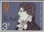 Literary Anniversaries 3p Stamp (1971) John Keats (150th Death Anniversary)