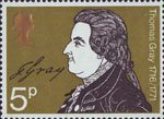 Literary Anniversaries 5p Stamp (1971) Thomas Gray (Death Bicentenary)