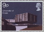 Modern University Buildings 9p Stamp (1971) Hexagon Restaurant, Essex University