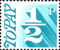 Decimal to Pay 1/2p Stamp (1971) Turquoise Blue
