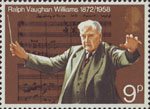 General Anniversaries 9p Stamp (1972) Ralph Vaughan Williams and Score