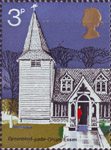 Village Churches 3p Stamp (1972) St Andrew's Greensted-juxta-Ongar, Essex