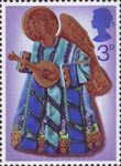 Christmas 1972 3p Stamp (1972) Angel playing Lute