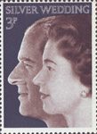 Royal Silver Wedding 3p Stamp (1972) Queen Elizabeth II and Prince Philip