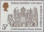 Inigo Jones - 400th Anniversary 5p Stamp (1973) Court Masque Stage Scene