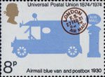 Centenary of Universal Postal Union 8p Stamp (1974) Airmail-blue Van and Postbox, 1930