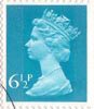 Definitive 6.5p Stamp (1974) Greenish Blue