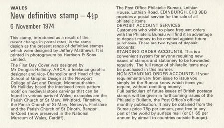 Regional Definitive - Wales (1974)