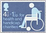 Charity Stamp 4.5p Stamp (1975) Invalid in Wheelchair
