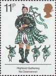 British Cultural Traditions 11p Stamp (1976) Scots Piper
