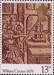 William Caxton 13p Stamp (1976) Early Printing Press