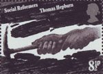 Social Reformers 8.5p Stamp (1976) Hewing Coal (Thomas Hepburn)