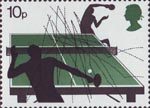 Racket Sports 10p Stamp (1977) Table Tennis