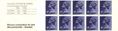 GB Booklets from Collect GB Stamps