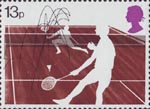 Racket Sports 13p Stamp (1977) Badminton