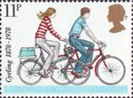 Cycling 11p Stamp (1978) Modern Small-wheel Bicycles