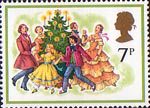 Christmas 1978 7p Stamp (1978) Singing Carols round the Christmas Tree