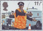 Police 11.5p Stamp (1979) Policeman directing Traffic