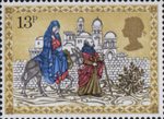 13p, Mary and Joseph travelling to Bethlehem from Christmas 1979 (1979)