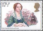 Famous People 17.5p Stamp (1980) Mrs Gaskell (North and South)