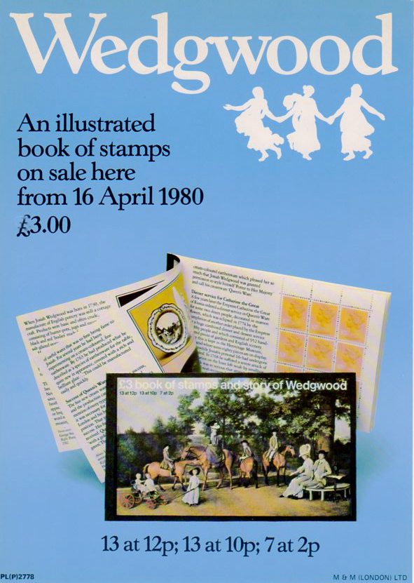 THE STORY OF WEDGWOOD, £1 BOOK OF STAMPS