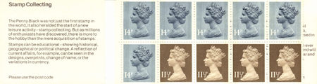 Booklet pane for Postal History (1981)