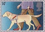 International Year of the Disabled People 14p Stamp (1981) Blind Man with Guide Dog