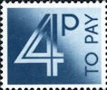 To Pay Labels 4p Stamp (1982) To Pay 4p