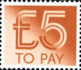To Pay Labels £5.00 Stamp (1982) To Pay £5.00