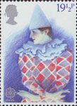 British Theatre 19.5p Stamp (1982) Harlequin