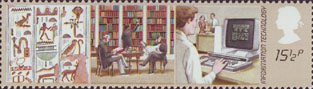 Information Technology 15.5p Stamp (1982) Development of Communications