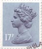 Definitive 17p Stamp (1983) Grey Blue