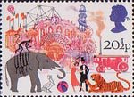 British Fairs 20.5p Stamp (1983) Big Wheel, helter Skelter and Performing Animals